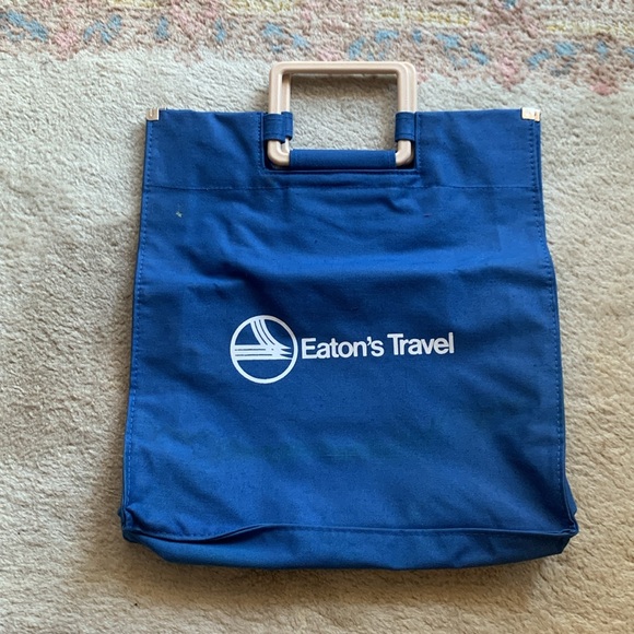 RARE ITEM ALERT!!! Vintage 60s Tote Bag ‘Eatons Travel Club 65’ - Picture 6 of 9